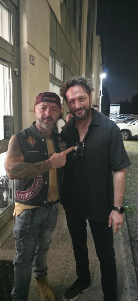 Sabino Di Reda con Danny Cage Amorico, presidente dei Lowlanders MC