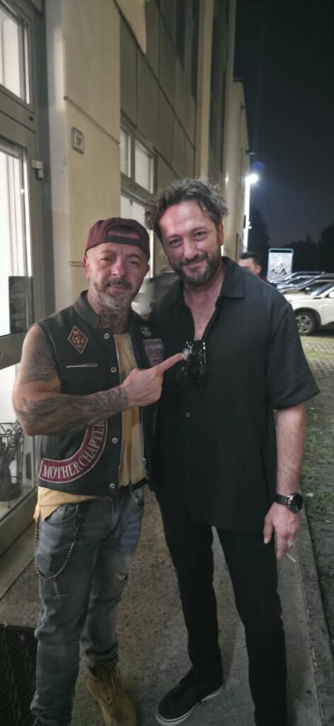 Sabino Di Reda con Danny Cage Amorico, presidente dei Lowlanders MC