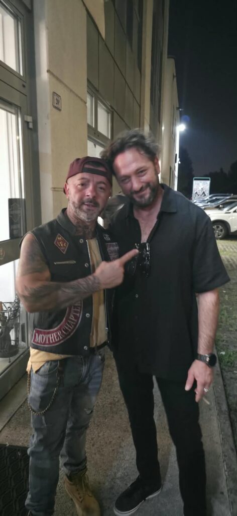 Sabino Di Reda con Danny Cage Amorico, presidente dei Lowlanders MC